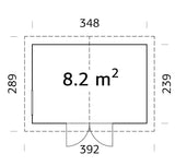 Nils M (3.5x2.4m | 8.2m2) Storage Shed