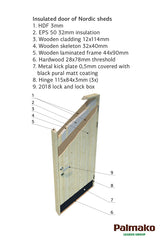Kalle L (5.6x3.3m | 16.9m2) Two Room Pent Workshop - Palmako UK