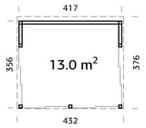 Nova S (4.2x3.6m | 13.0m2 | 18mm) Pavilion - Palmako UK