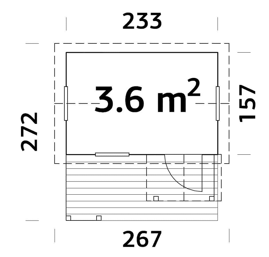 Otto (2.3x1.6m | 3.6m2 | 16mm) Playhouse