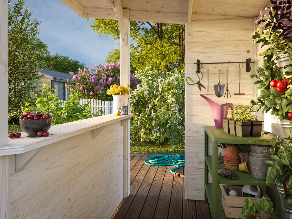 Garden Pool Bar (2x1,5m|2,7m2|19mm) Timber Outdoor Summer Kitchen or an Open Kiosk - Palmako UK