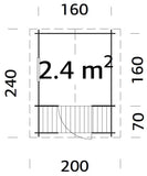 Sam (1.8x1.8m | 2.4m2 | 19mm) Playhouse - Palmako UK