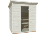 Eir (3,6m2 | 2,2x1,8m |44mm) Compact Garden Sauna Set - 6kw Heater and Roofing Felt Included
