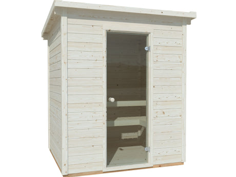 Eir (3,6m2 | 2,2x1,8m |44mm) Compact Garden Sauna Set - 6kw Heater and Roofing Felt Included