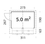 Stella S (2.7x1.9m | 5.0m2) Garden Drinks Bar