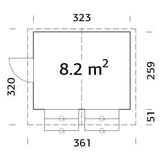 Stella M (3.2x2.6m | 8.2m2) Garden Drinks Bar - Palmako UK