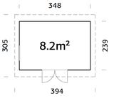 Stig (3.5x2.4m | 8.2m2) Sturdy and Secure Shed for Garden Storage