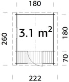 Stina (2x2m | 3.1m2 | 19mm) Playhouse - Palmako UK