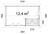 Susanna S (5.3x3.2m | 12.4m2 | 44mm) Traditional Homestead Log Cabin