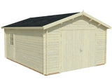 Garage Danube 19,1 wooden gate - 44 mm Log Garage