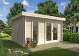 Modern 2 (4,1x3,2m | 11,3m2 | 28mm) Double-Door Modern Style Log Cabin