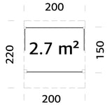 Garden Pool Bar (2x1,5m|2,7m2|19mm) Timber Outdoor Summer Kitchen or an Open Kiosk - Palmako UK