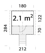 Toby (1.8x1.2m | 2.1m2 | 16mm) Playhouse