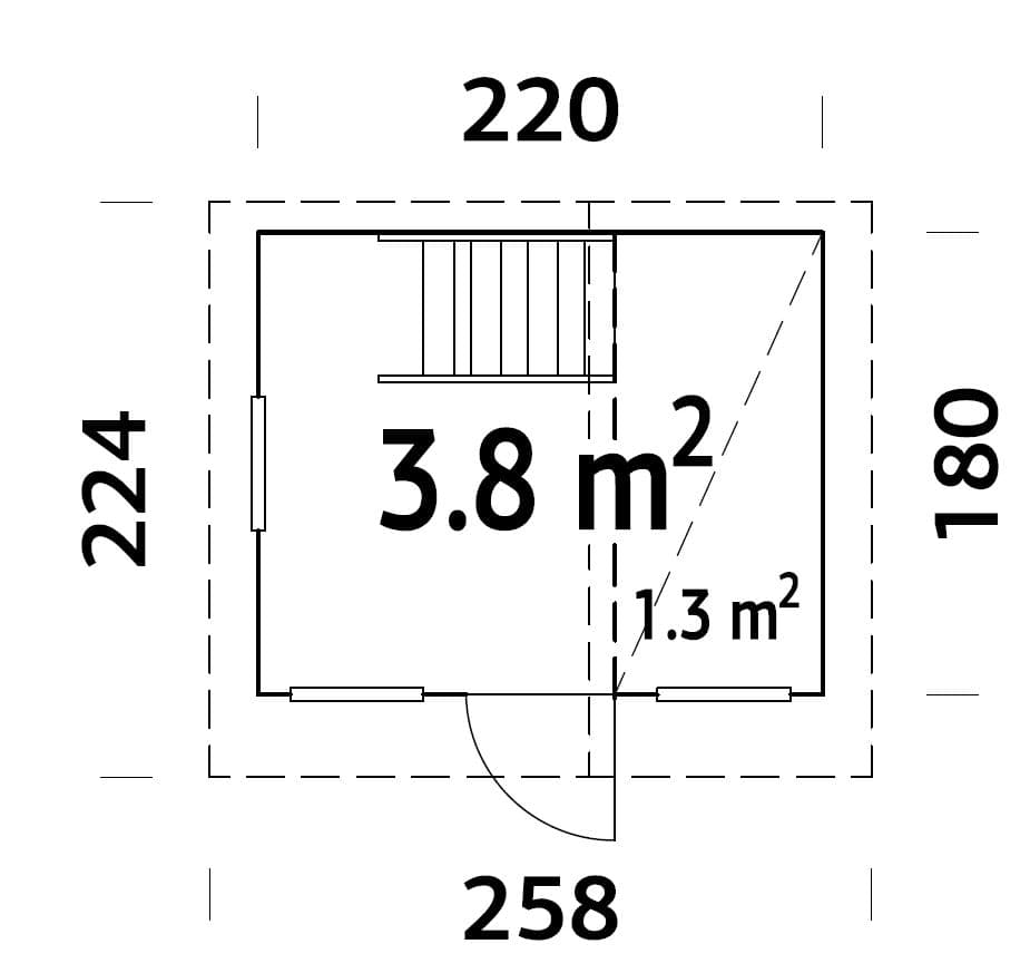 Tom (2.2x1.8m | 3.8m2 | 16mm) Playhouse