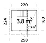 Tom (2.2x1.8m | 3.8m2 | 16mm) Playhouse