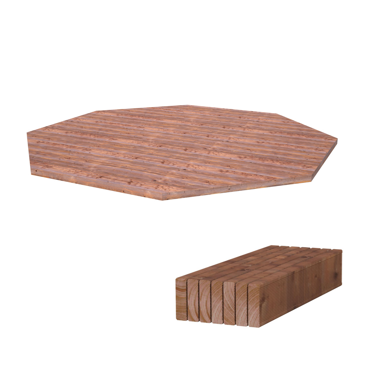 Floor Kit for Betty 18,0 m2, pressure treated, 28mm, 45x70mm (EAN:4743142057612, AX:LA28-4646)