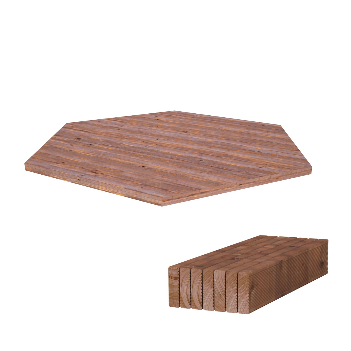 Floor Kit for Betty 9,9 m2, pressure treated, 28mm, 45x70mm (EAN:4743142057605, AX:LA28-3333)