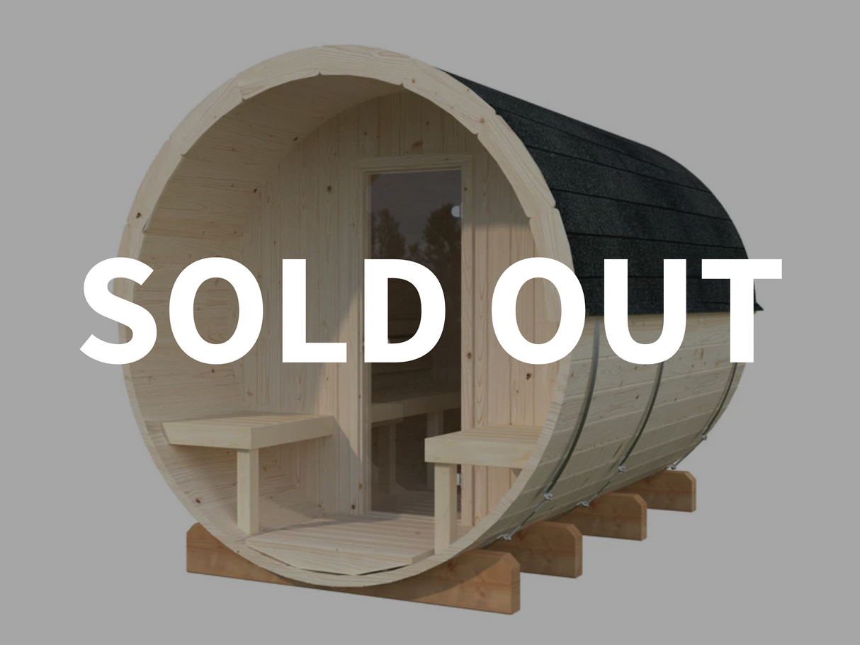 Mr Gardener (2,2x2,9m | 1,6m2 | 42mm) Barrel Sauna