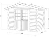 Valentine S (2.8x1.8m | 4.7m2 | 28mm) Pressure Treated Garden Shed Log Cabin - Palmako UK