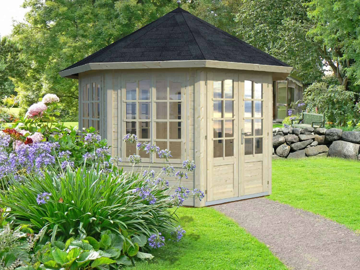 Veronica 7 (3.4x4.1m | 9.2m2 | 34mm) Octagonal Garden Pavilion