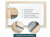 Sanna M (3,7x2.3m | 6.8m2 | 44mm) Modern Garden Sauna with Dressing Room - Palmako UK