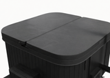 Elden Blackline (d200cm | 6-Person) Square Wood-Heated Outdoor Hot Tub with Integrated Woodburner, LED included - Palmako UK