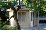 Hanna (3m diameter | 7.6m2 | 34mm) Hexagonal Timber Garden Pavilion - Palmako UK