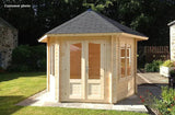 Hanna (3m diameter | 7.6m2 | 34mm) Hexagonal Timber Garden Pavilion - Palmako UK