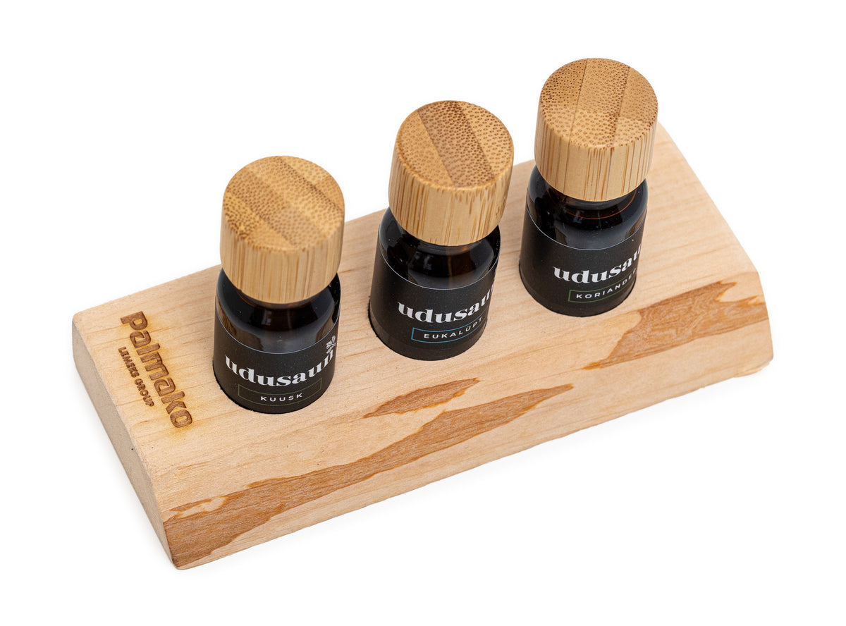 Premium Sauna Experience Kit for Two - Bucket, Hats, Towels, Artisian Sauna Oils, Thermometer, Hygrometer